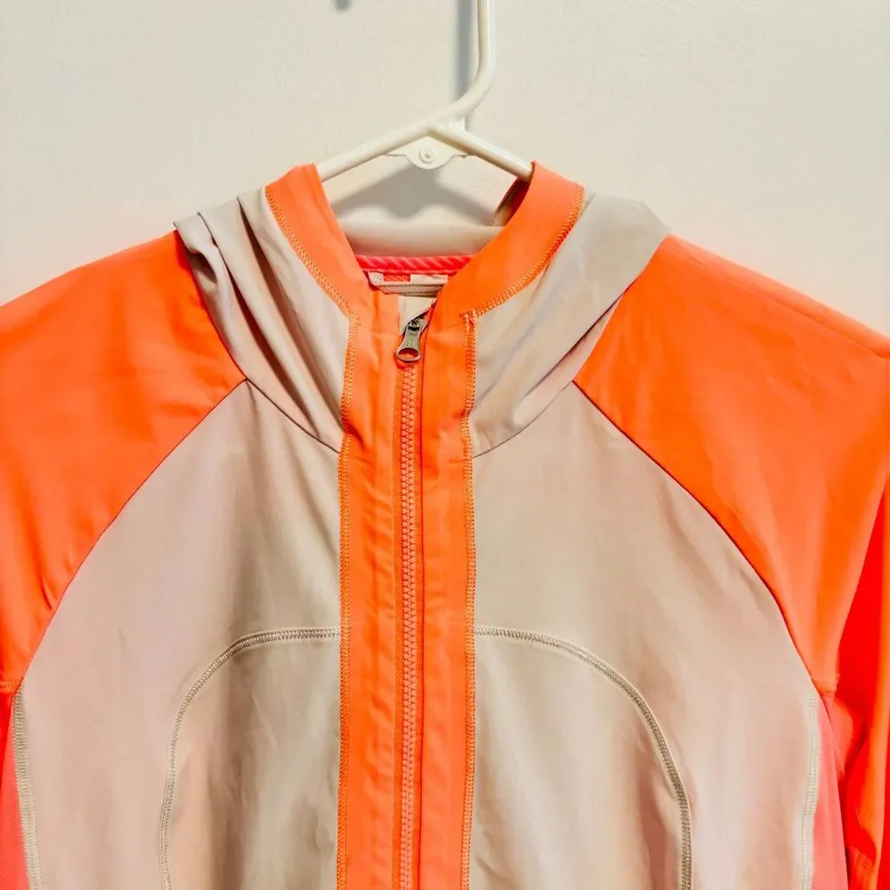 lululemon athletica Coral/Light Beige Lightweight Hooded Pullover